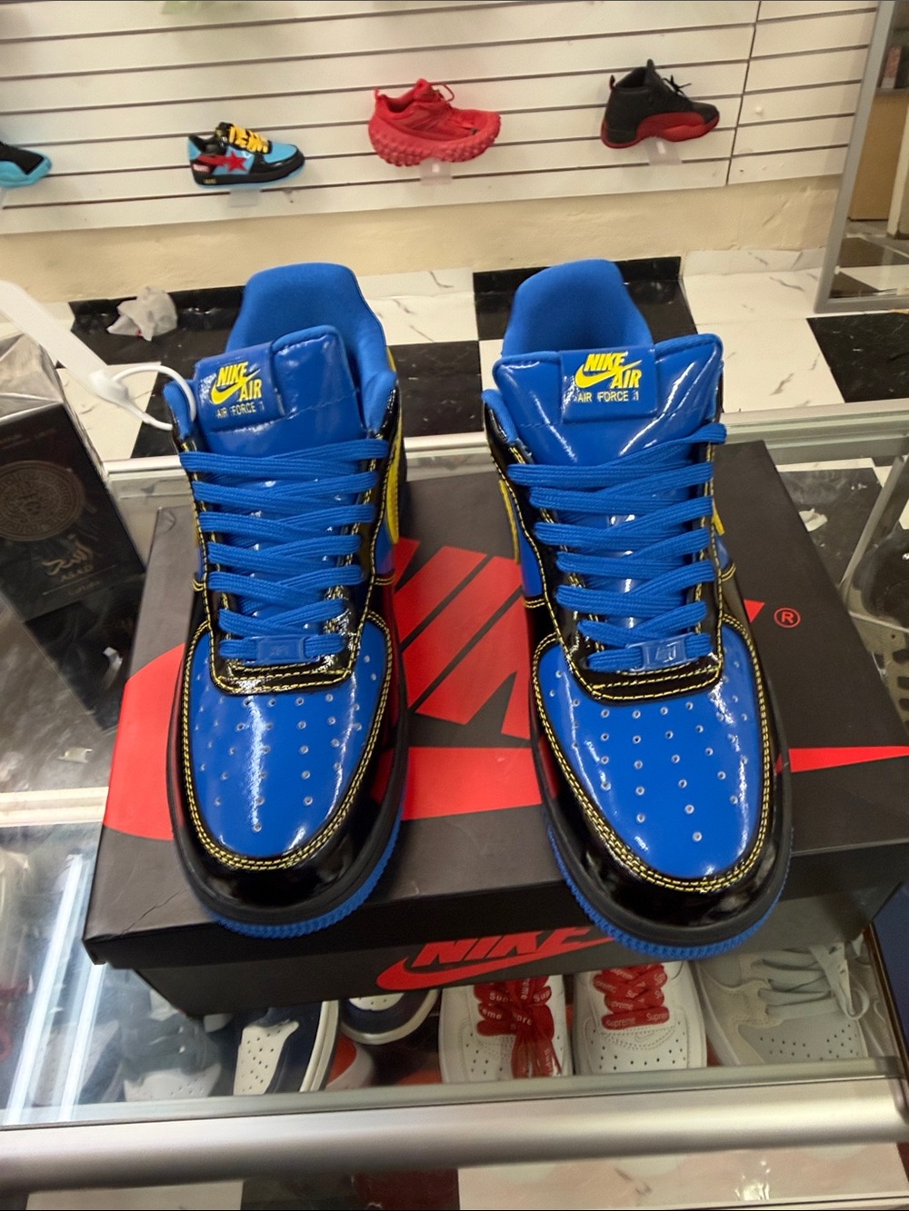 Nike Air Force 1 Low Top Sneakers - Blue/Black